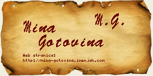 Mina Gotovina vizit kartica